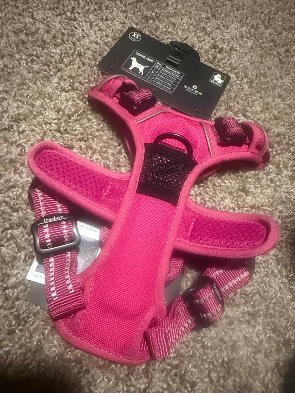 NWT Truelove No Pull Dog Harness in Hot Pink (XS)